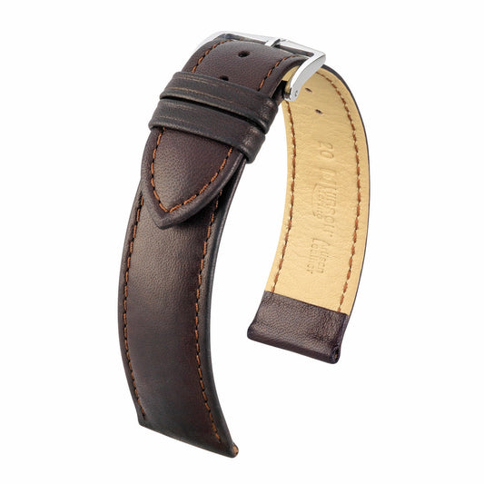 Hirsch Merino Brown Sheepskin Leather Watch Band