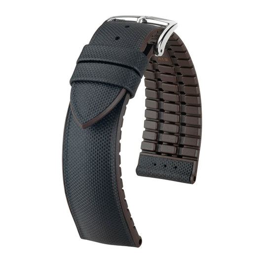 Hirsch Aristocrat Brown Croco-Embossed Watch Band