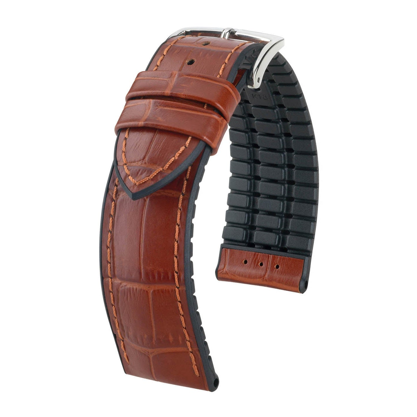 Hirsch Paul Golden Brown Alligator Embossed Performance Watch Band