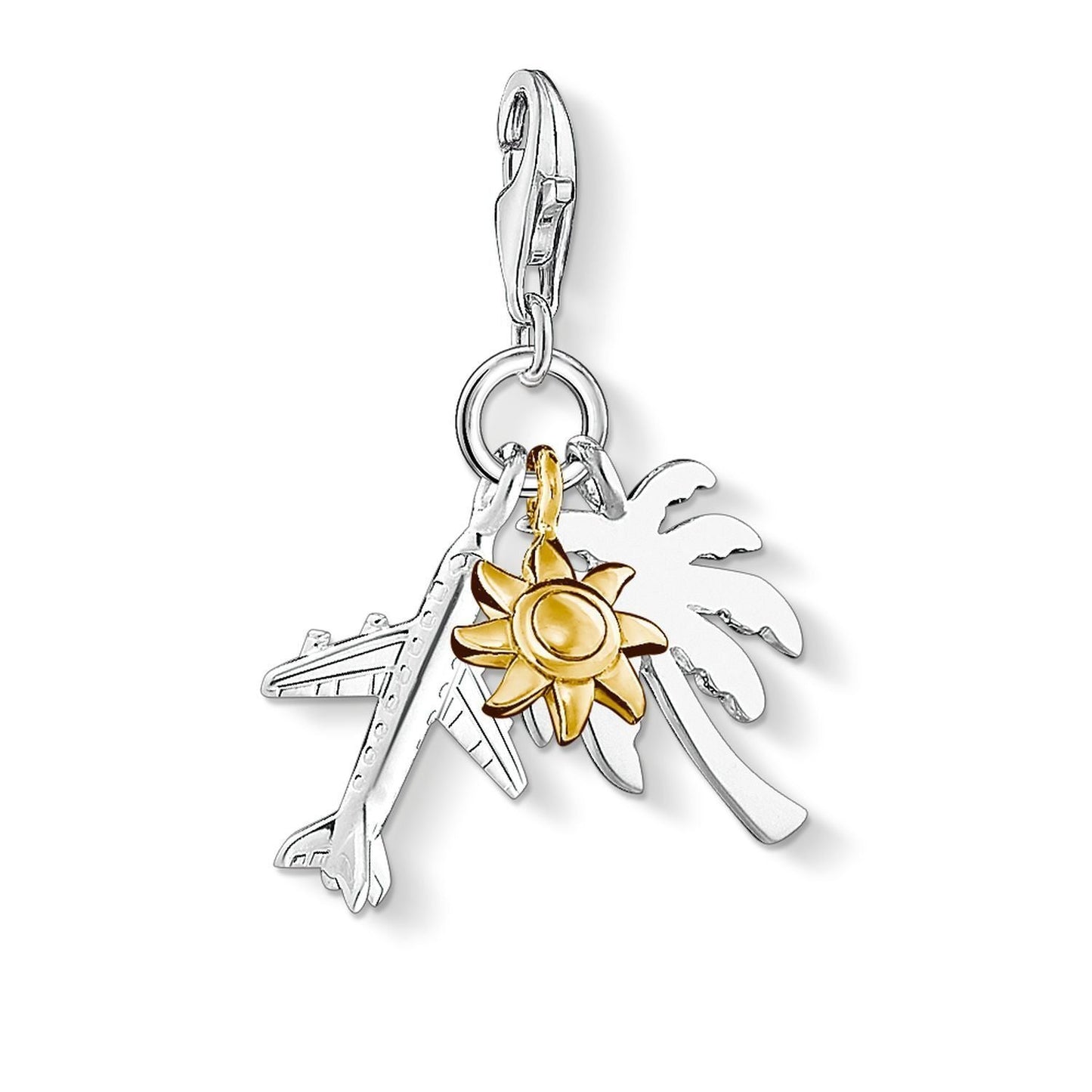 Thomas Sabo Charm Pendant "Palm Tree, Sun, Plane"