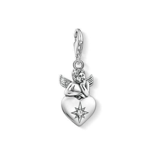 THOMAS SABO Charm pendant guardian angel with heart silver