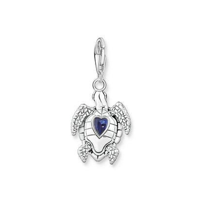 Thomas Sabo Charm pendant turtle with blue stones