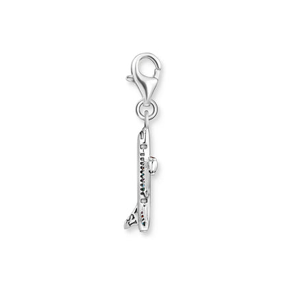 THOMAS SABO Charm Pendant Aeroplane Multicoloured Stones