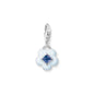 THOMAS SABO Charm Pendant Flower Blue Stone