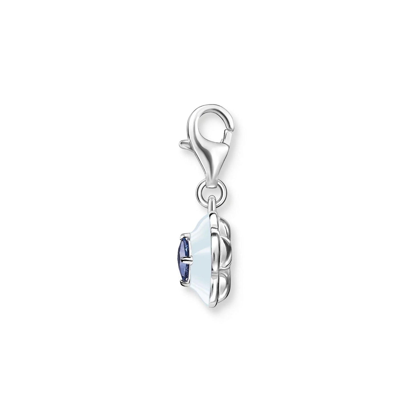 THOMAS SABO Charm Pendant Flower Blue Stone