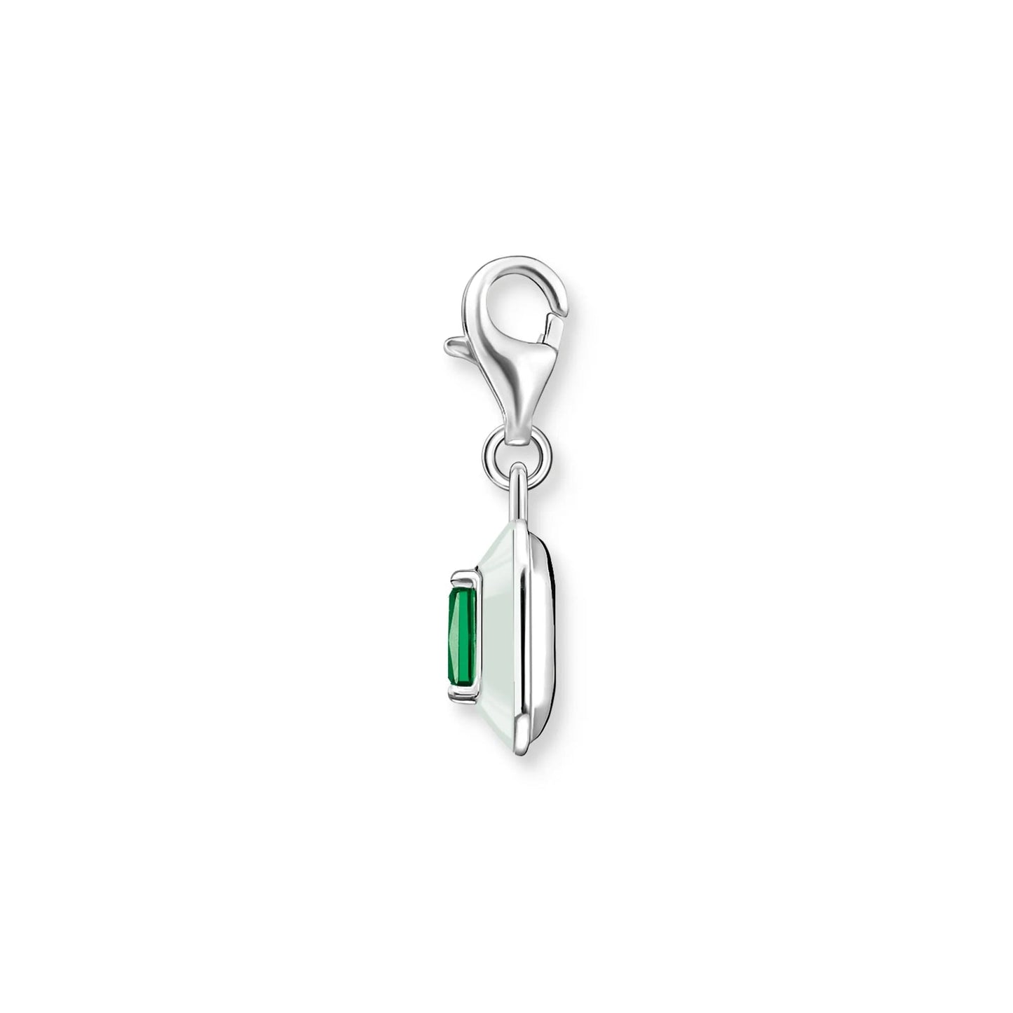 THOMAS SABO Charm Pendant Octagon Green Stone