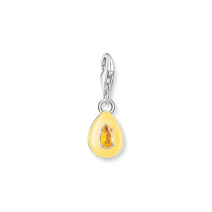 THOMAS SABO Charm Pendant Teardrop Orange Stone