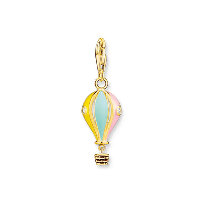 THOMAS SABO Charm Pendant Coloured Hot Air Balloon Gold