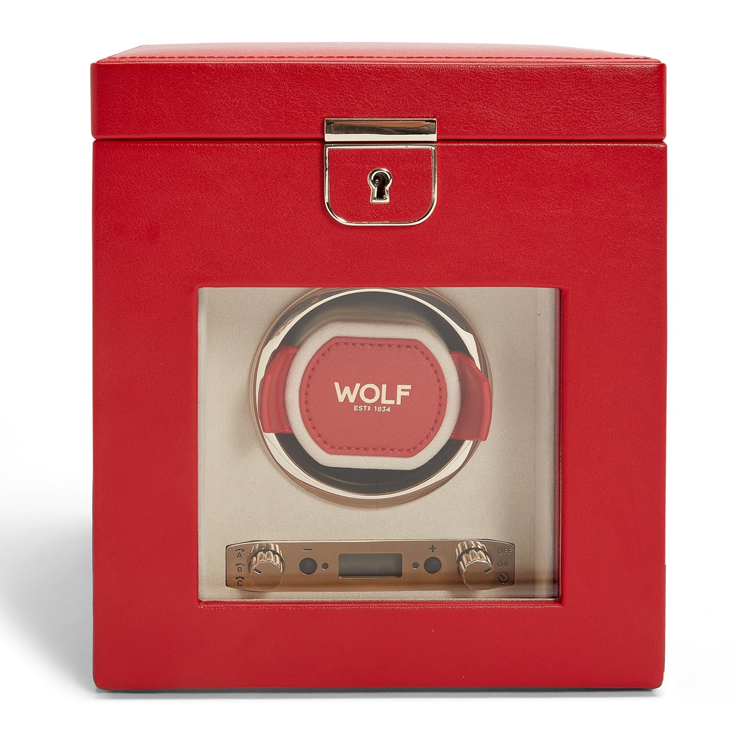 Wolf Palermo Single Watch Winder Red