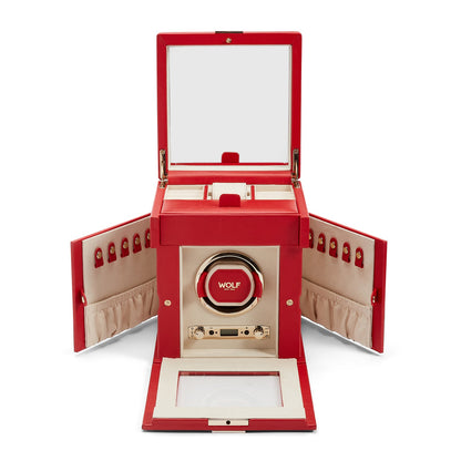 Wolf Palermo Single Watch Winder Red