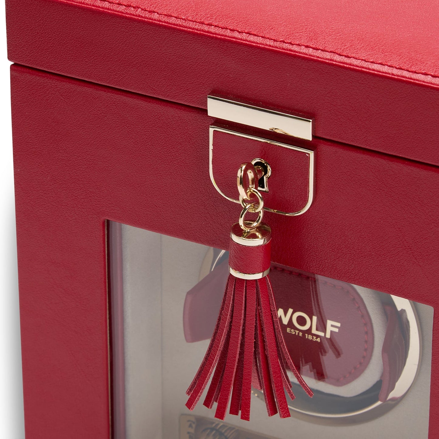 Wolf Palermo Single Watch Winder Red