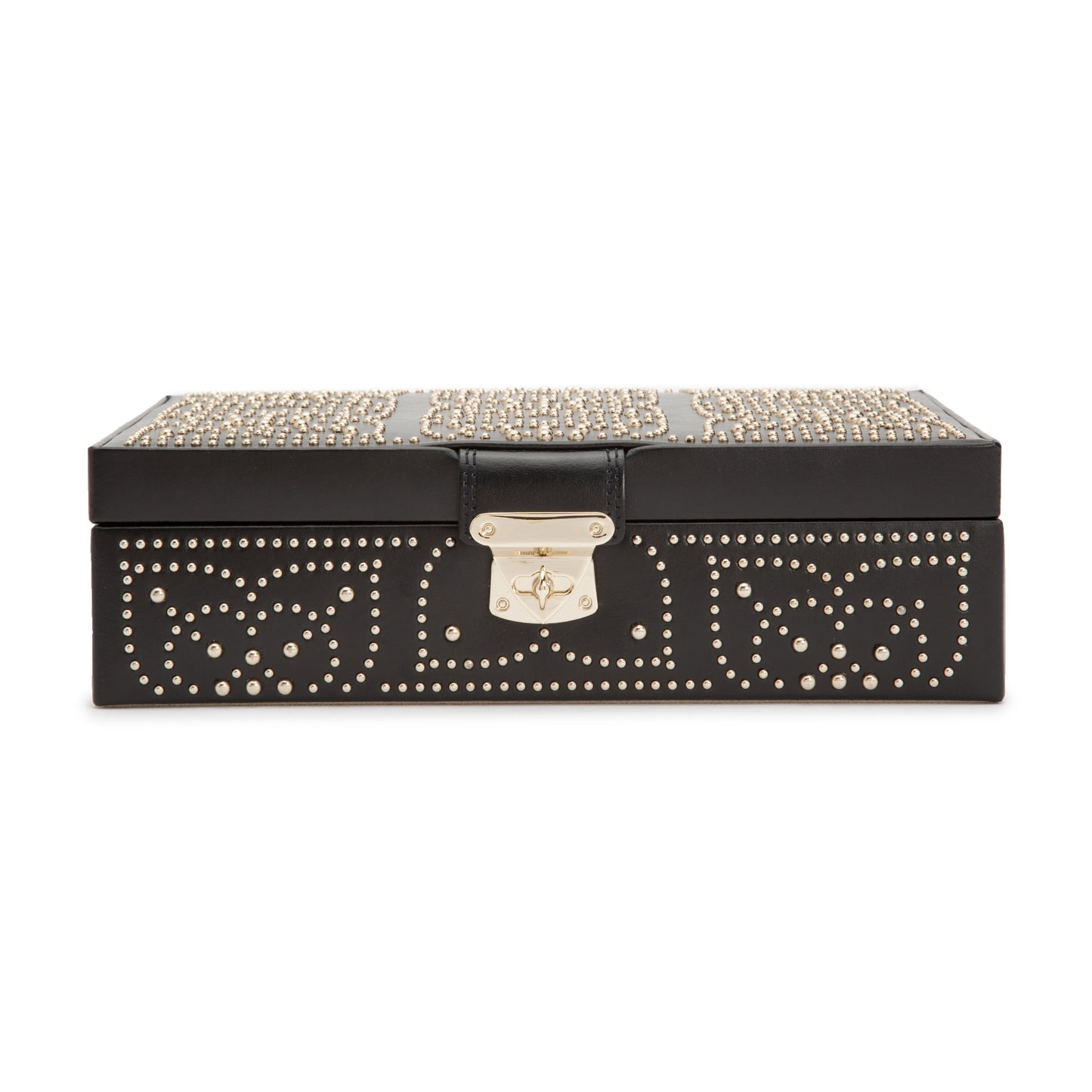 Wolf Marrakesh Flat Jewellery Box Black