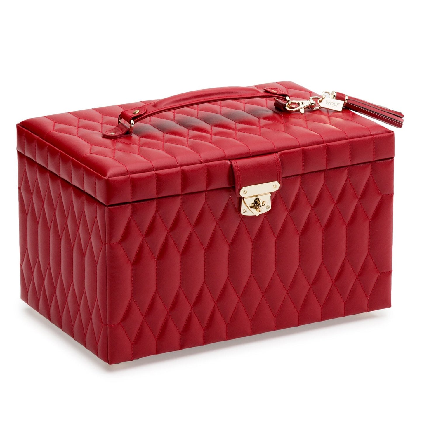 Wolf Caroline Large Jewellery Case Red