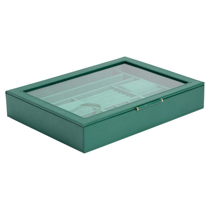 Wolf Sophia Jewellery Box with Window Forest Green