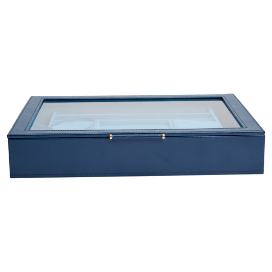 Wolf Sophia Jewellery Box with Window Indigo