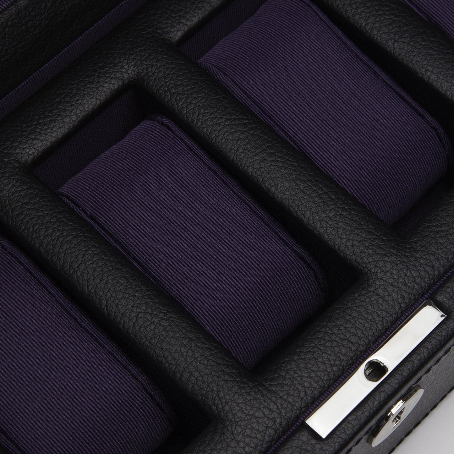 Wolf Windsor 5 Pc Watch Box Black/Purple