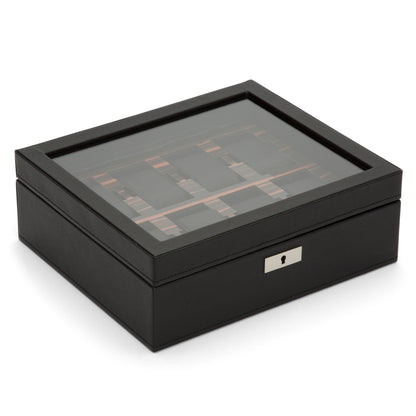 Wolf Roadster 8 Pc Watch Box Black