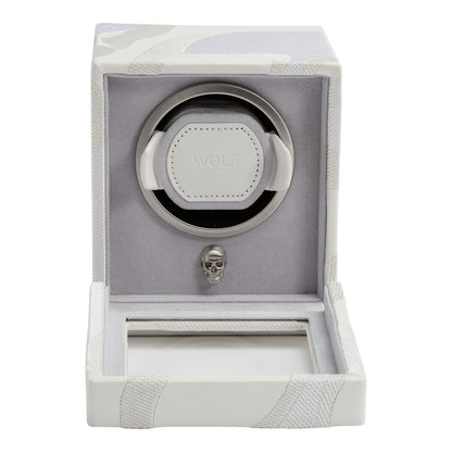 Wolf Memento Mori Single Cub Watch Winder White