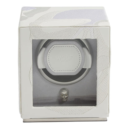 Wolf Memento Mori Single Cub Watch Winder White