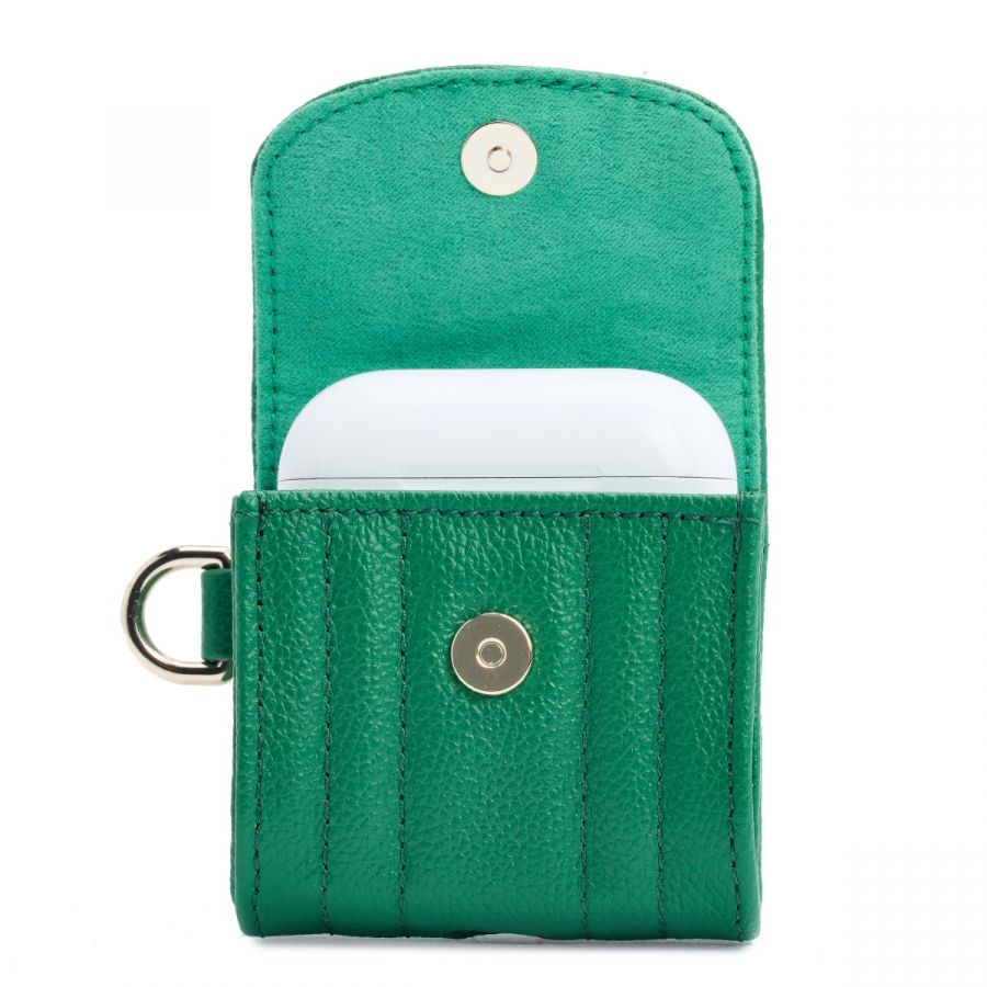 Wolf Mimi Earpods Case with Wristlet Green