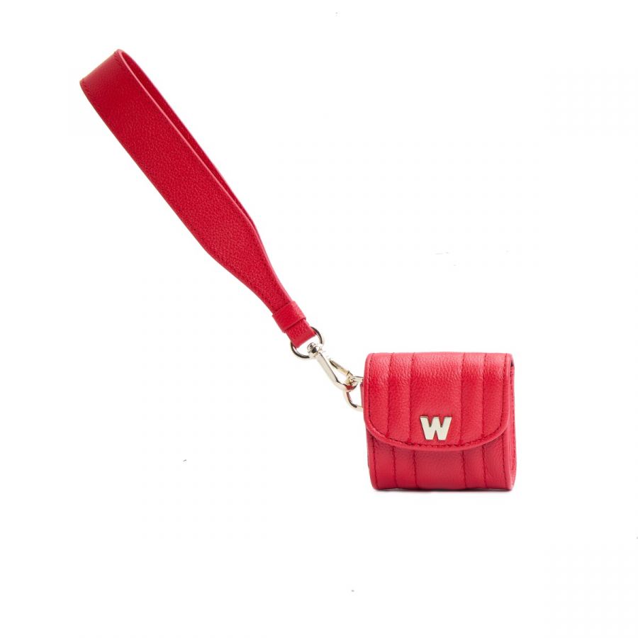 Wolf Mimi Earpods Case with Wristlet Red