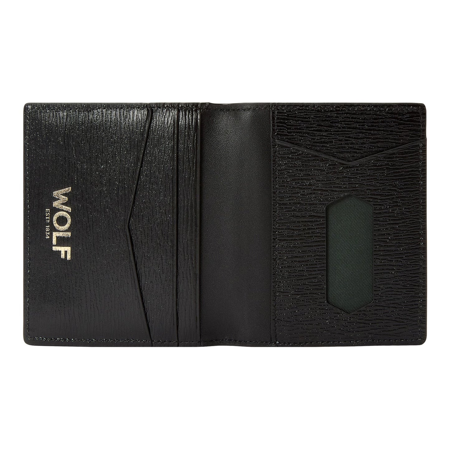 Wolf Logo ID Card Case Black