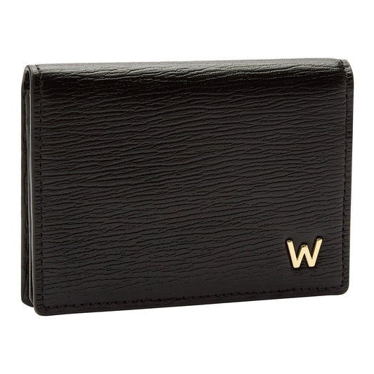 Wolf Logo Gusset Card Case Black