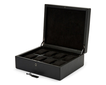 Wolf British Racing Green 8 Piece Watch Box Black