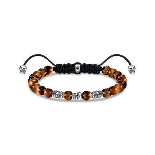 THOMAS SABO Bracelet Brown Skull