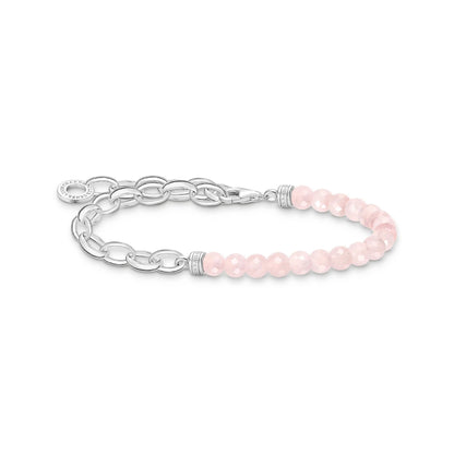 THOMAS SABO Chain Rose Quartz Bead Bracelet