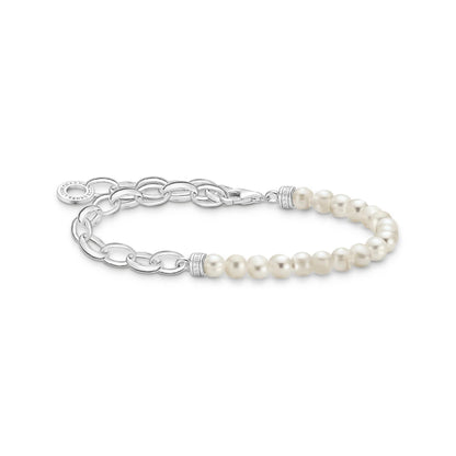 THOMAS SABO Link Chain Freshwater Pearl Bracelet