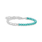 THOMAS SABO Link Chain Turquoise Bead Bracelet