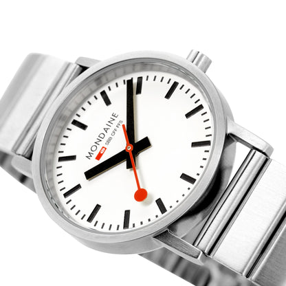 Mondaine Official Classic 36mm Silver Stainless Steel watch