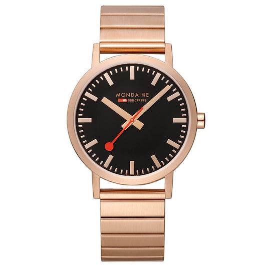 Mondaine Official Classic Metal Rose Gold Watch 40mm - A660.30360.16SBR