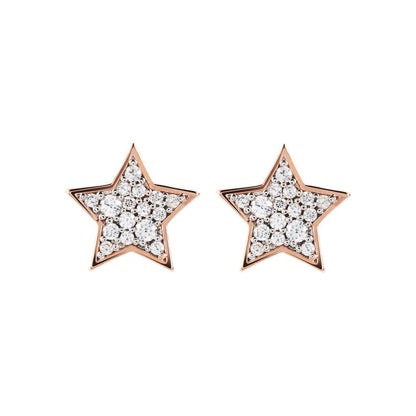 Bronzallure Pave Star Stud Earrings