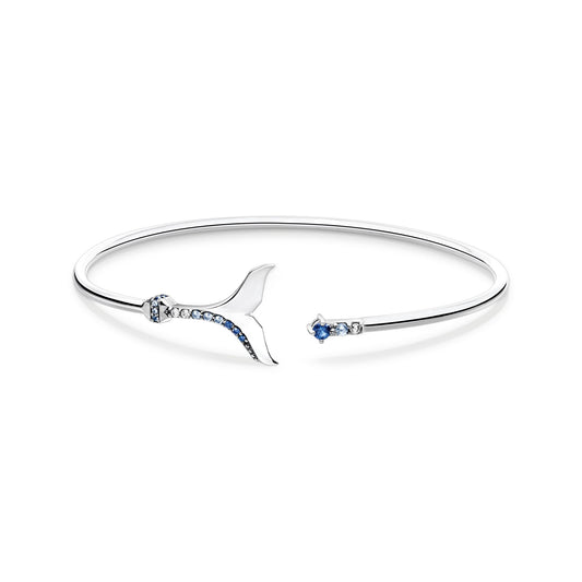 THOMAS SABO Bangle Tail Fin with Blue Stones