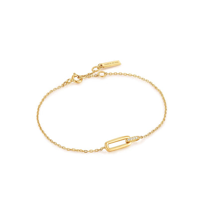 Gold Glam Interlock Bracelet