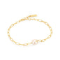 Ania Haie Gold Pearl Sparkle Chunky Chain Bracelet