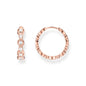 THOMAS SABO Sparkling Circles Rose Gold Cubic Zirconia Earrings