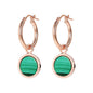 Bronzallure Stone Disc Charm Earrings