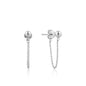 Ania Haie Modern Chain Stud Earrings - Silver