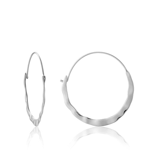 Ania Haie Crush Hoop Earrings - Silver