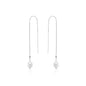 Ania Haie Pearl Threader Earrings Silver