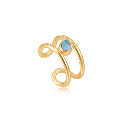 Ania Haie Gold Tidal Abalone Ear Cuff