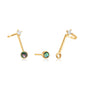 Ania Haie Gold Tidal Abalone Double Stud Earrings