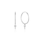 Ania Haie Silver Key Hoop Earrings