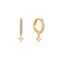 Ania Haie Gold Sparkle Kyoto Opal Drop Huggie Hoop Earrings