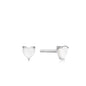 Ania Haie Silver Mother of Pearl Heart Stud Earrings