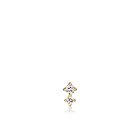 Ania Haie Gold Double Sparkle Barbell Single Earring