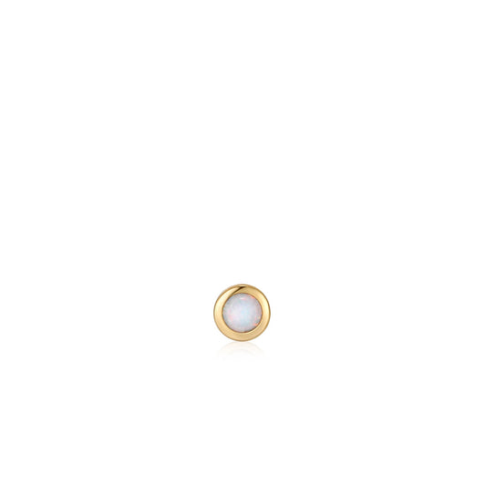 Ania Haie Gold Kyoto Opal Bezel Barbell Single Earring